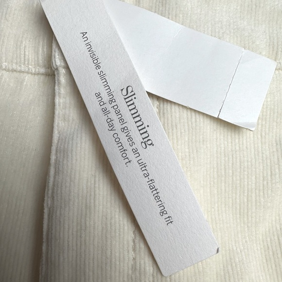 Talbots Women's Corduroy Straight Leg Pants Size 14P 14 Petite Cream NWT! - Picture 5 of 8